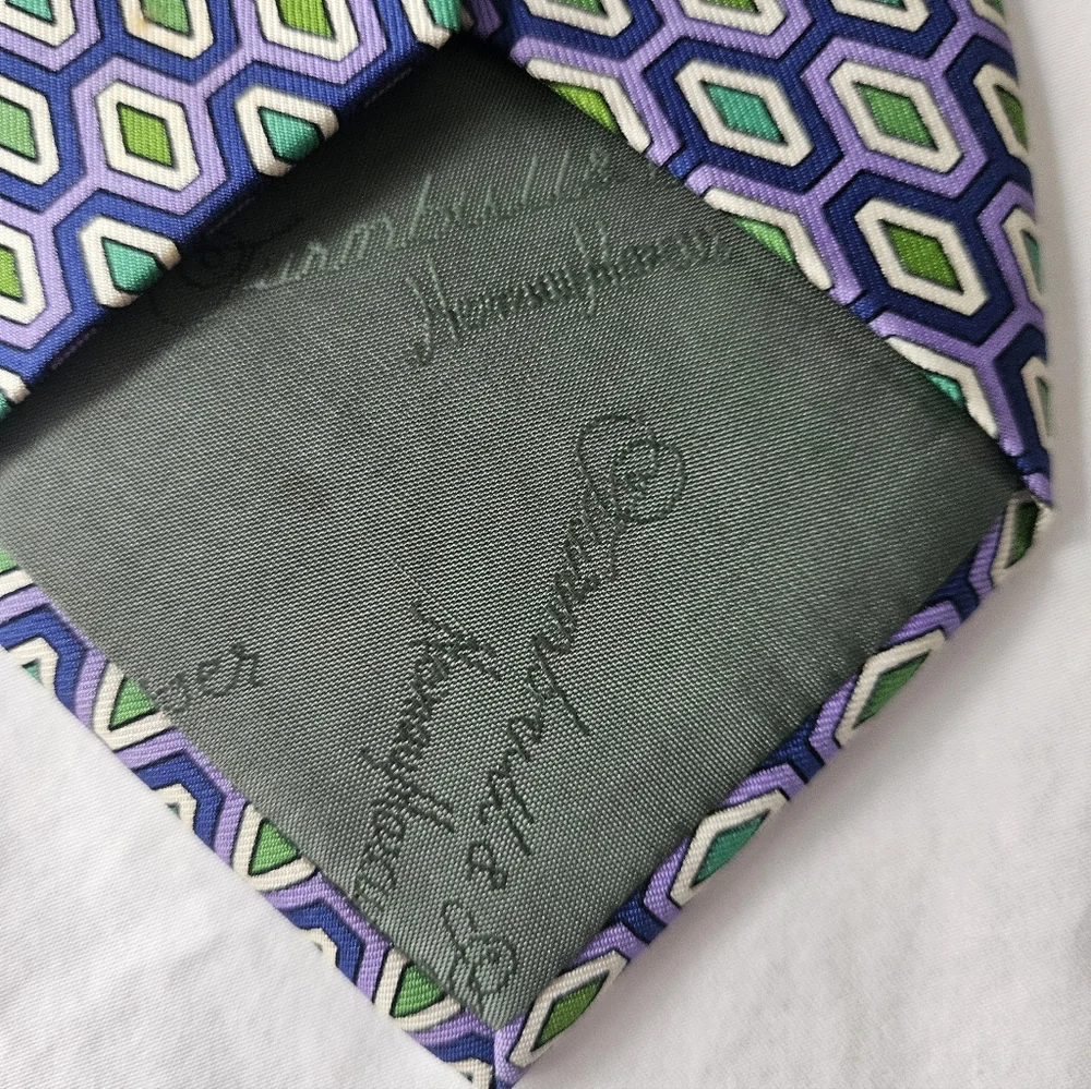 TURNBULL & ASSER For Neiman Marcus Graphic Silk Tie
